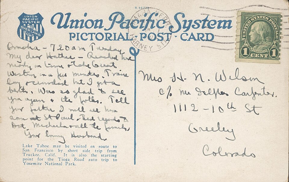 Transcribe Postcard Script