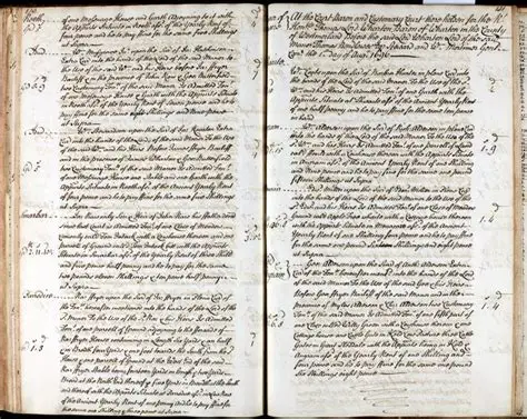 Deeds, charters, and court records