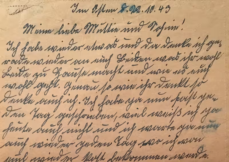 Family letters and correspondence